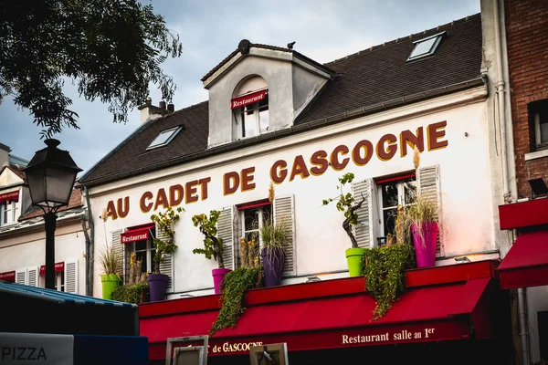 Paris France October 2018 Front Restaurant Cadet Gascogne Place Tertre — Stock Photo, Image