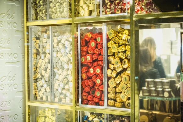 Milan Italië November 2017 Showcase Van Beroemde Chocolade Artisan Venchi — Stockfoto