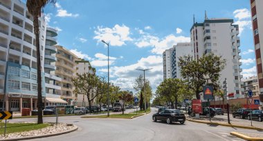 Quarteira üzerinde bina tipik bir kasaba mimari detay,