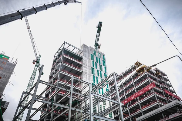 Construção em construção no novo distrito de alta tecnologia Downto — Fotografia de Stock