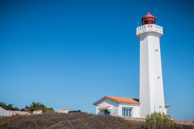 Yeu 'da Corbeaux Marine Lighthouse 'un mimari Detayı