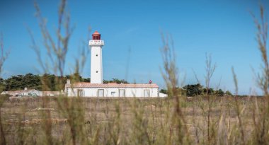 Yeu 'da Corbeaux Marine Lighthouse 'un mimari Detayı