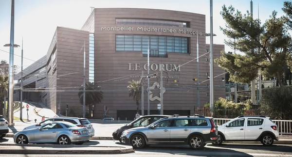 Detalle arquitectónico del Corum, un centro de convenciones y Opera — Foto de Stock