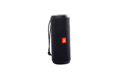Beyaz arka planda Jbl bluetooth kablosuz taşınabilir hoparlör
