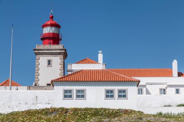Cabo de roca deniz fenerinin çevresindeki atmosfer, Portekiz