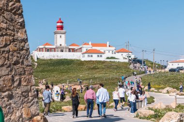 Cabo de roca deniz fenerinin çevresindeki atmosfer, Portekiz