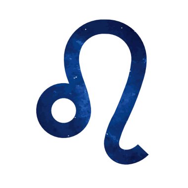 Vektör. Kozmik basit burç Leo beyaz zemin üzerinde. Detaylı şık simge kartları için. Modern tarzı çizim