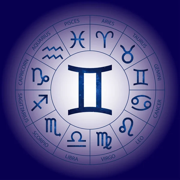 Vector Conjunto Astrologia Cósmica Gráfica Uma Representação Geométrica Simples Signo — Vetor de Stock
