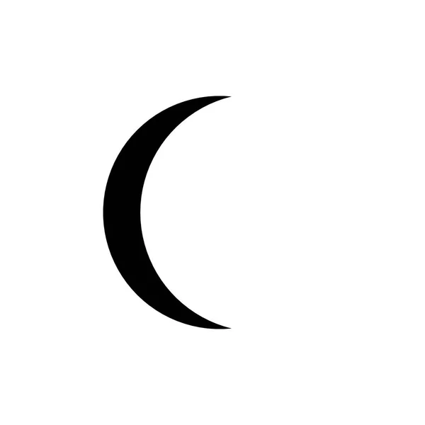 Vecteur Logo Symbole Lune Icône Illustration Lune Phase Noire Sur — Image vectorielle