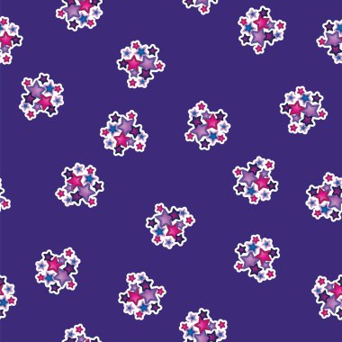 Yıldızlar arka plan desen. Dark blue sky adlı gece seamless modeli üzerinde çok renkli yıldız.