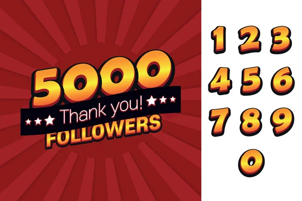 5000 takipçileri illüstrasyon sosyal ağ arkadaşlar, takipçileri, web kullanıcı için teşekkür ederim. Tebrik kartı için aboneleri veya takipçileri kutlamak ve sosyal medyada sever.