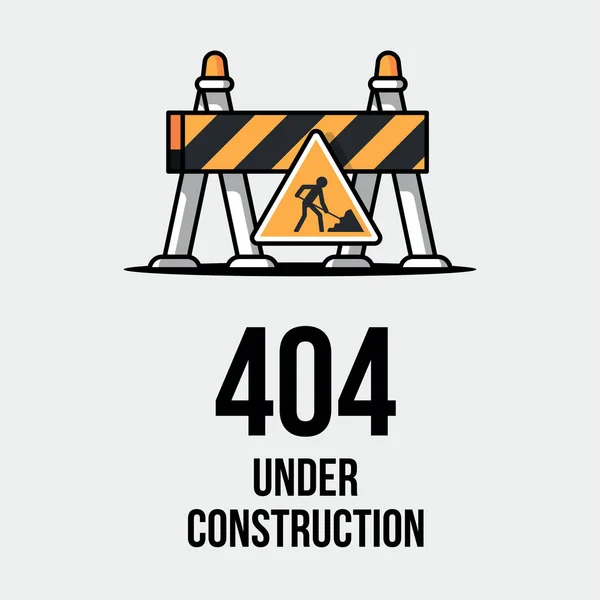 Hemsida under konstruktion. Internet 404 felsida hittades inte. Hemsida underhåll, Fel 404, sidan kan inte hittas meddelande, tekniska problem. Utforma under konstruktion. — Stock vektor