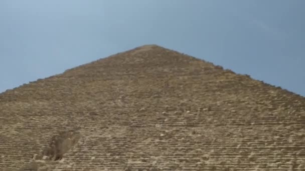 Fotografía Arqueológica Grandes Pirámides Giza Pirámide Chephren Foto Enfoque Selectivo — Vídeo de stock