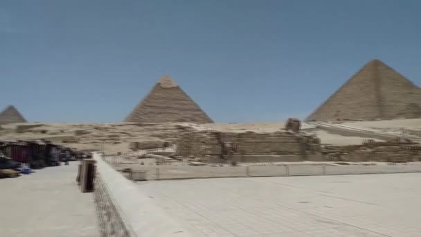 Archeology Photography Great Pyramids Giza Chephren Pyramid Photo Selective Focus — Stock Video