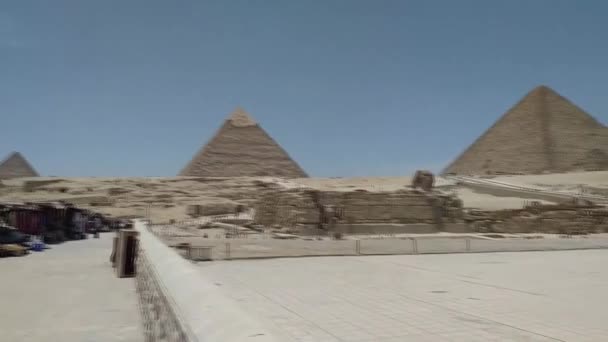 Full 1080 Video Footage Archeology Great Pyramids Giza Chephren Pyramid — 图库视频影像