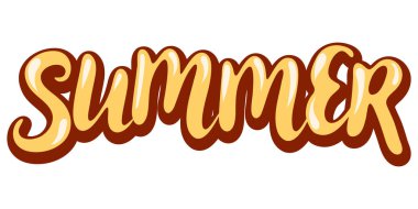 Cesur Gölge 'yle Parlak Yaz El Mektubu. 3B Gölge Efektli Renkli Yaz Tipografisi