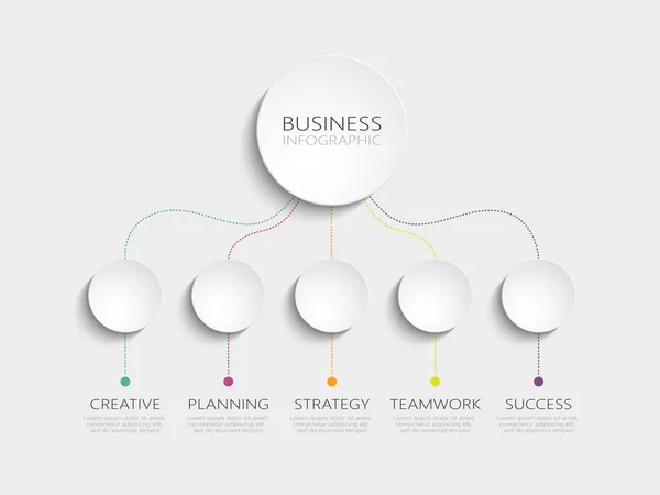 Σύγχρονη Infographic Πρότυπο Βήματα Για Την Επιτυχία Πρότυπο Επιχειρηματικό Κύκλο — Διανυσματικό Αρχείο