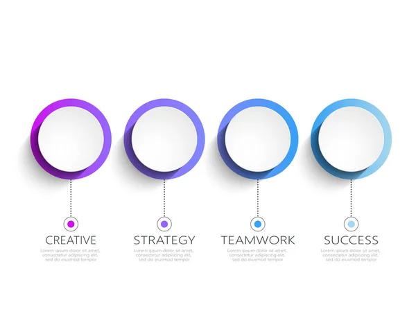 Σύγχρονη Infographic Πρότυπο Βήματα Για Την Επιτυχία Πρότυπο Επιχειρηματικό Κύκλο — Διανυσματικό Αρχείο