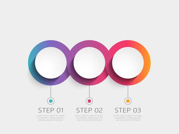 Modern Infographic Template Steps Success Business Circle Template Options Brochure Royalty Free Stock Vectors