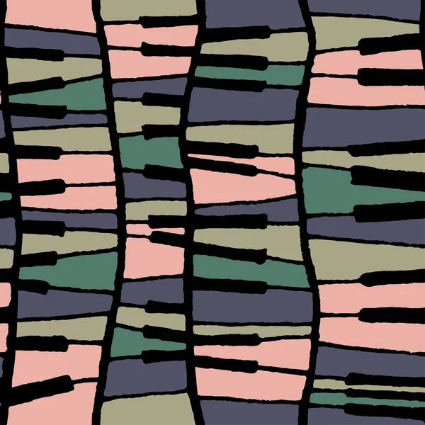 Seamless vector piano pattern in contrast tones Stock Vector