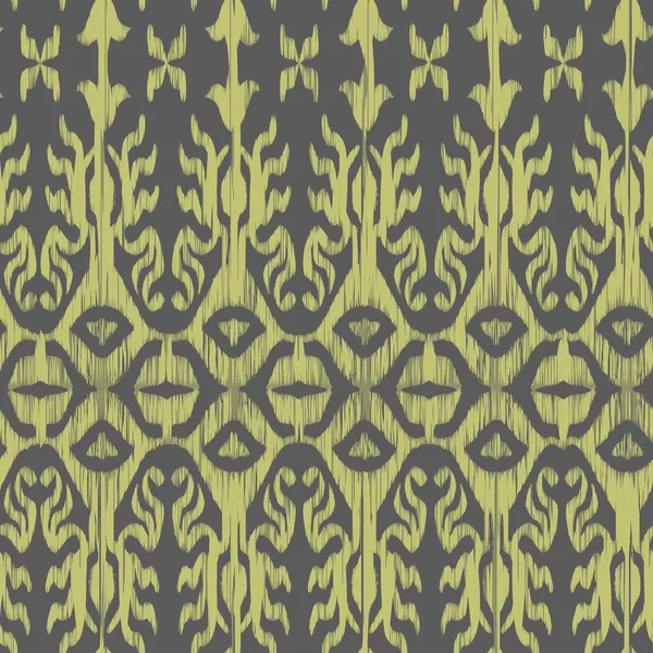 Vektör sorunsuz ikat desen gri ve sarı