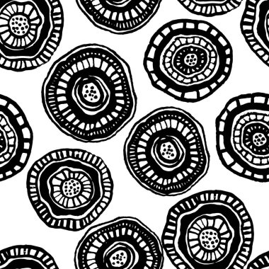 Aborjin çiçekler ile vektör seamless modeli