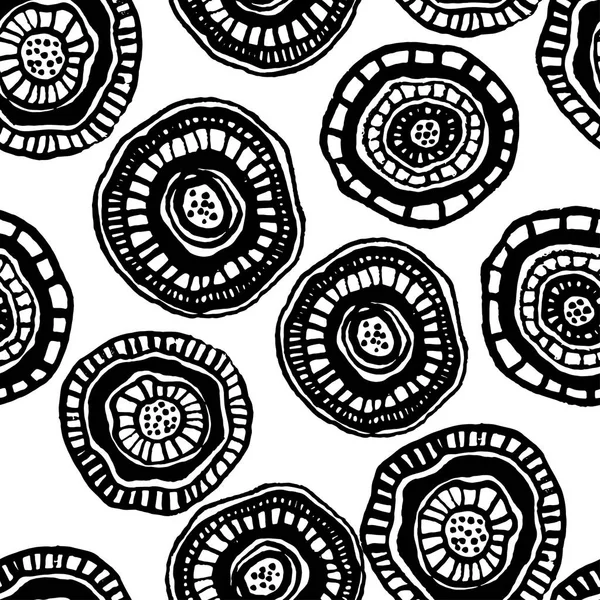 Aborjin çiçekler ile vektör seamless modeli