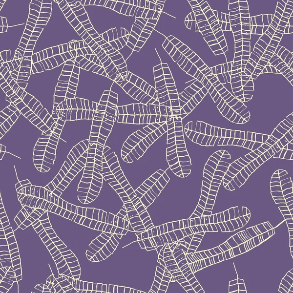 Sorunsuz vektör desen sarı yolları muz ile yaprak sarma, craft, kumaş, seramik, el sanatları için