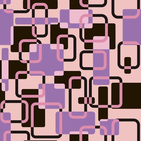 ベクトル抽象的な正方形のシームレスな早乙女ピンク パターン — ストックベクタ