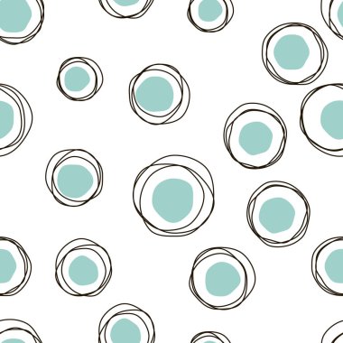 Vektör çizim çocuk yuvarlak Dikişsiz yumuşak desen