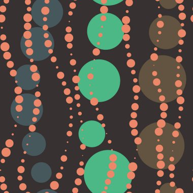 Vektör sorunsuz koyu kahverengi retro boncuk desen