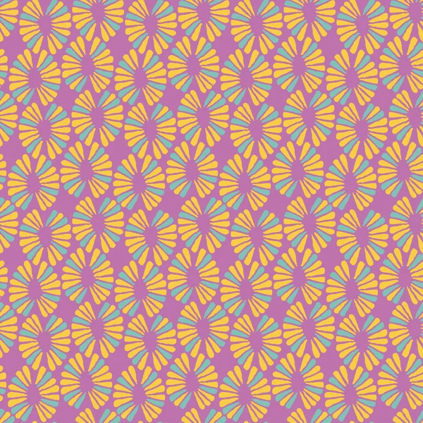 Modèle de jouet vectoriel sans couture avec des fleurs rétro — Image vectorielle