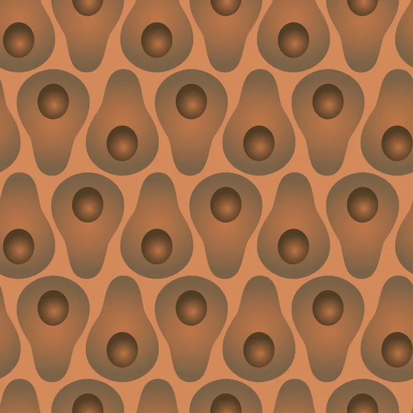 Vecteur sans couture gradient abstrait avocat motif chocolat — Image vectorielle
