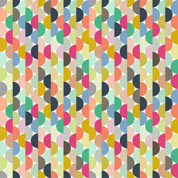 Vecteur sans couture divise en deux rondes petit motif coloré — Image vectorielle