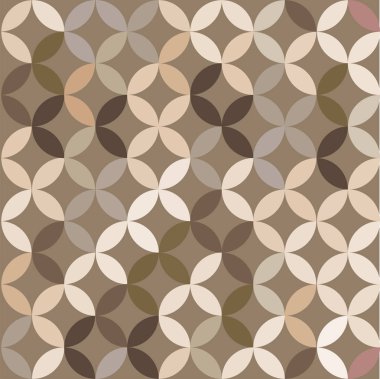 Retro giometric sorunsuz vektör daireler courful soyut trendy kahve desen