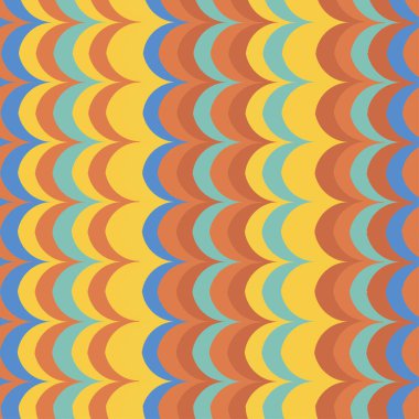 Vektör ikat dalga papağan tüy seamless modeli