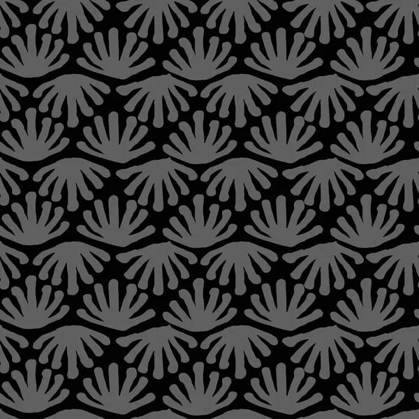 Vecteur sans couture motif de tuiles florales gris — Image vectorielle