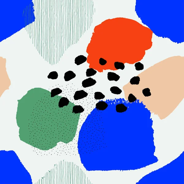 Collage contemporáneo abstracto patrón retro sin costuras — Vector de stock