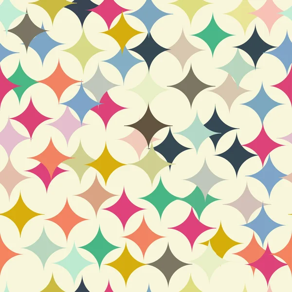 Geometrik rouns retro renkli doku soyut vektör sorunsuz retro döşeme deseni