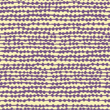 Sorunsuz vektör soyut desen. Küçük leylak boncuk ile ince iplik. Daireler ile yinelenen doku