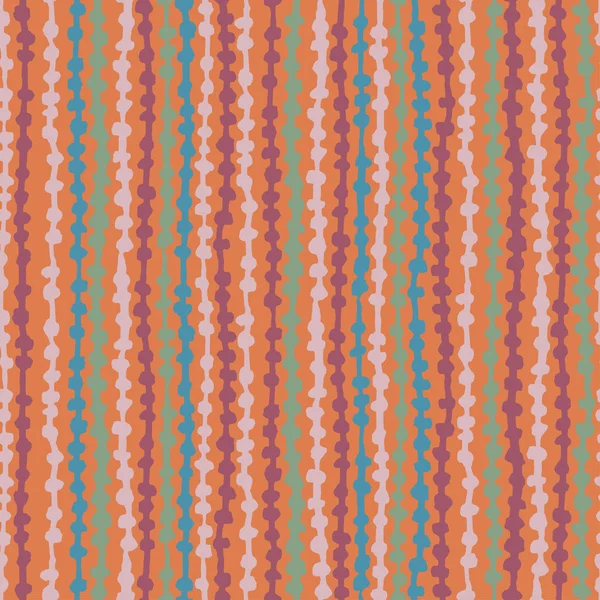 Patrón abstracto vectorial sin fisuras. Hilo fino con pequeñas perlas calientes. Textura repetida con círculos — Vector de stock