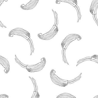 Hayalet ruh yolu kızlar beyaz arka plan üzerinde uçan kroki. Sorunsuz vektör desen