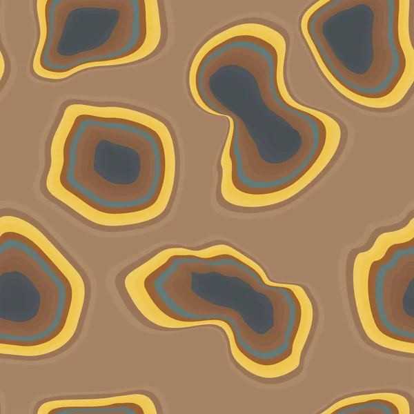 Abstracte naadloze vector gekleurde bruin gaten patroon — Stockvector