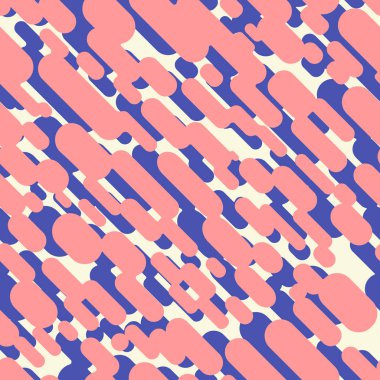 Çizgi film soyut renkli çizgiler ve noktalar seamless modeli