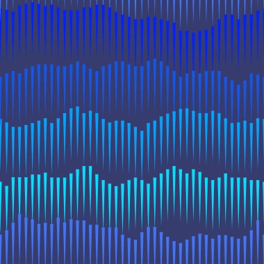 Sea and sound wave blue vector seamless pattern clipart
