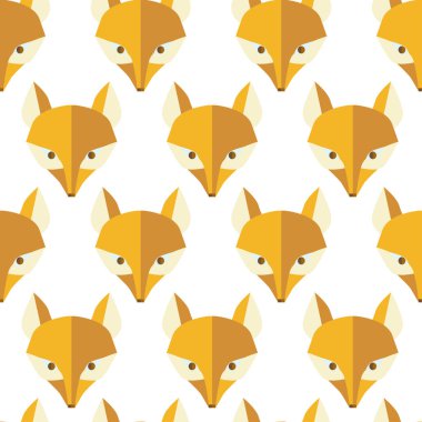 Kağıt tilki doğal vektör seamless modeli