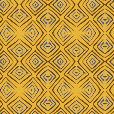 Linocut rhombus kiremit vektör seamless modeli