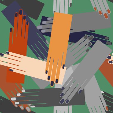 El avuç içi sorunsuz vektör yeşil desen