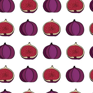 Hat incir vektör Dikişsiz doğal desen