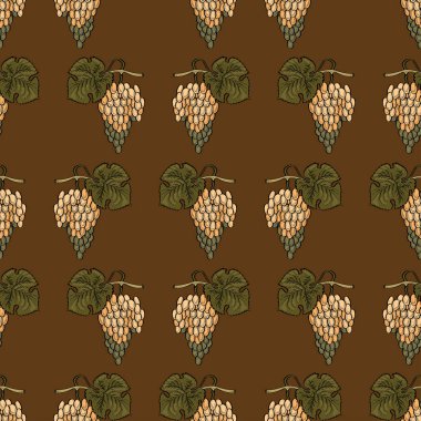 Üzüm Dikişsiz hat renkli vektör desen